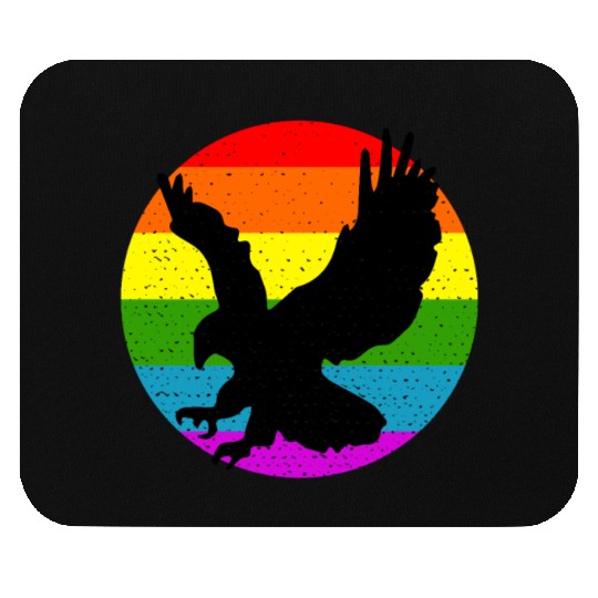 Rainbow Hawk Mouse Pads
