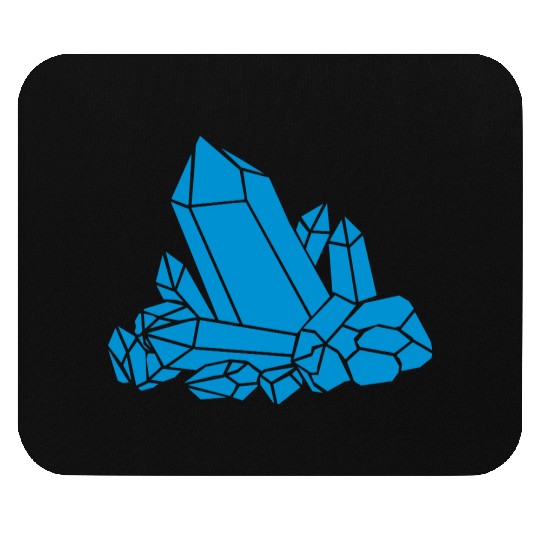 Blue crystal clipart Mouse Pads