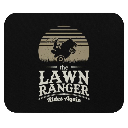 Lawn Ranger Grass Lawn Mower Lone Pun Landscaper Mouse Pads