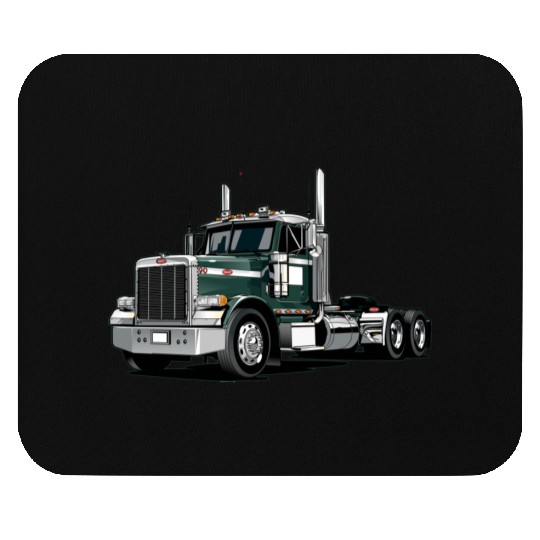 Green Semi Truck Mouse Pads
