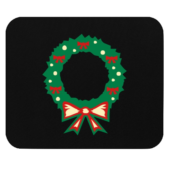christmas wreath Mouse Pads