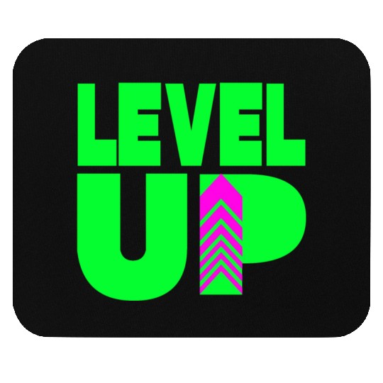 Level Up Neon Green Mouse Pads