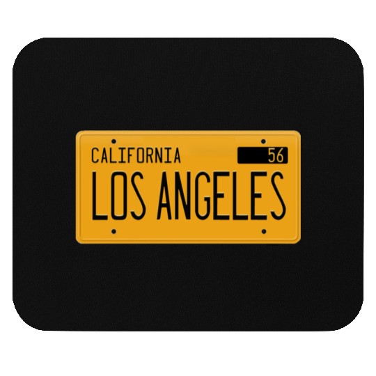 Los Angeles California 1956 yellow license plate Mouse Pads
