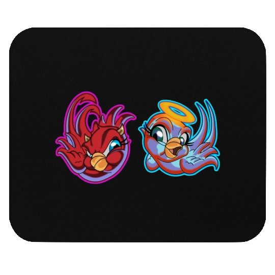 bird heaven angel vs. bird hell devil Mouse Pads