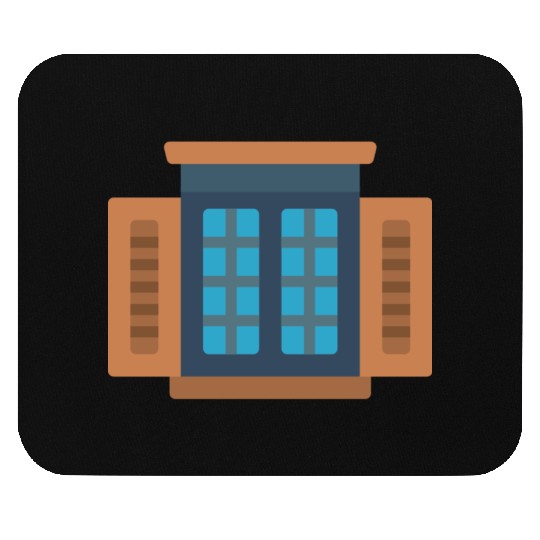 Geometric Cabin Window Design Mouse Pads