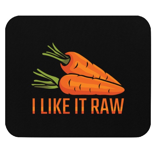 Funny Veggie Foodie Vegetarian Carrot Raw Food Mouse Pads