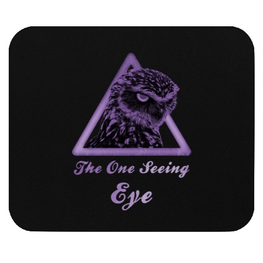 Purple owl in triangle gift animal lover Mouse Pads