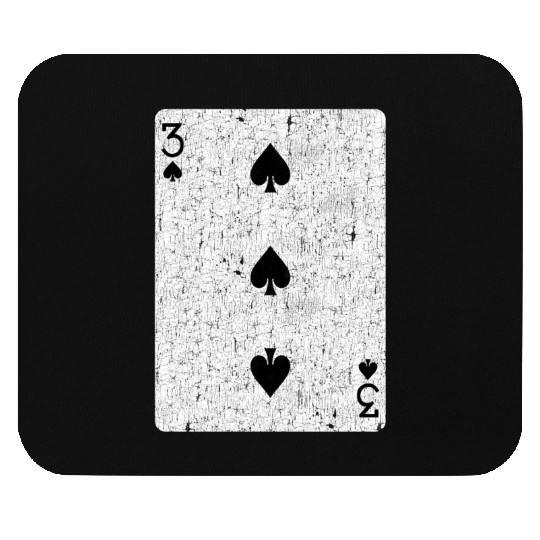 three of spades playing card Mouse Pads