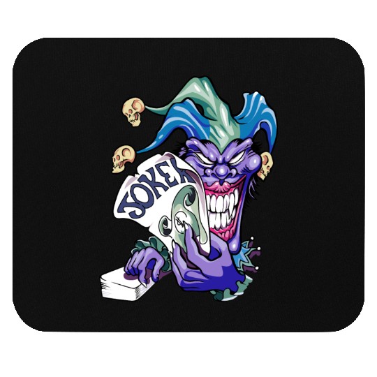 Joker with cards Mouse Pads
