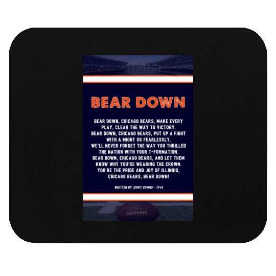 Bear Down Lyrics Poster Mouse Pads