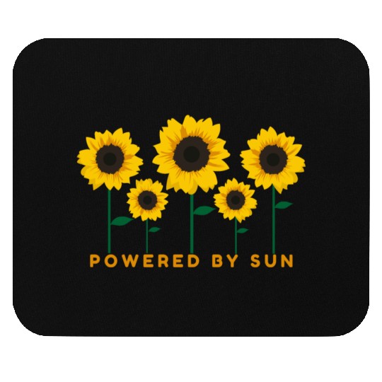 Sunflower Powered By Sun Summer Gift Idea Mouse Pads