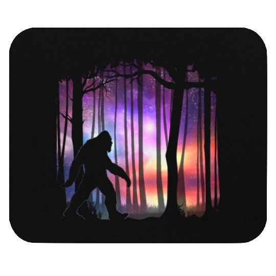 Bigfoot Northern Lights - Space Galaxy Aurora Mouse Pads