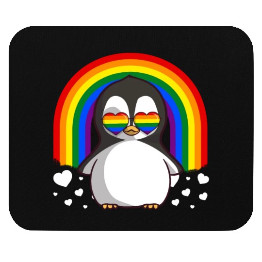 Penguin Gay Pride Rainbow LGBTQ Mouse Pads