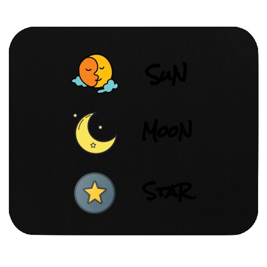 sun moon and star Mouse Pads