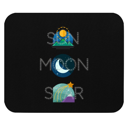 sun moon and star Mouse Pads