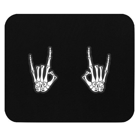 Skeleton Hands Rock N Roll Sign of the Horns Corna Mouse Pads