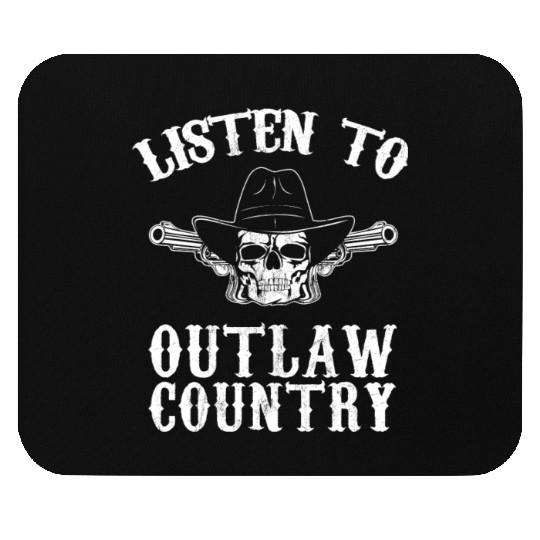 Southern Rebel Cowboy Listen To Outlaw Music Fan Mouse Pads