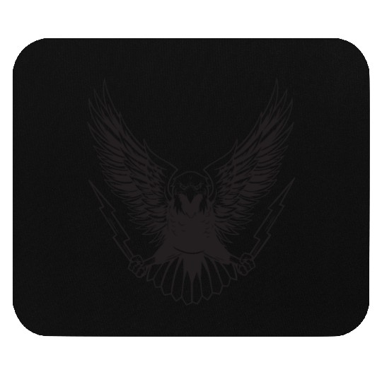 Eagle With Lightning Bolts Mouse Pads