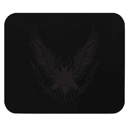 Eagle With Lightning Bolts Mouse Pads