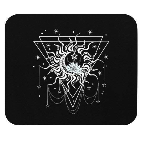 sun moon star Mouse Pads