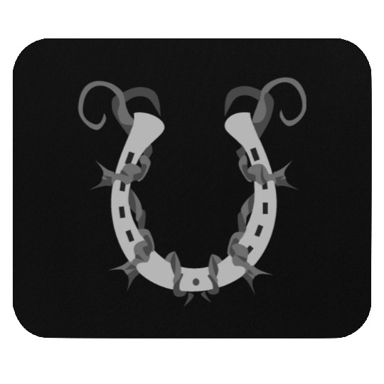 Horseshoe Wrapped in Barbed Wire Mouse Pads