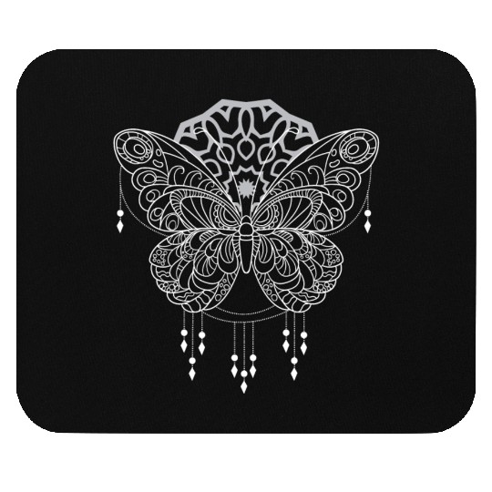 Butterfly Mandala Dream catcher Beads Mandala Mouse Pads