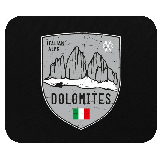 Dolomites Italy Emblem Mouse Pads