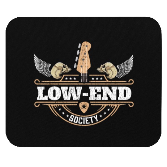 Bassist Low End Society Bass Guitar Player Mouse Pads