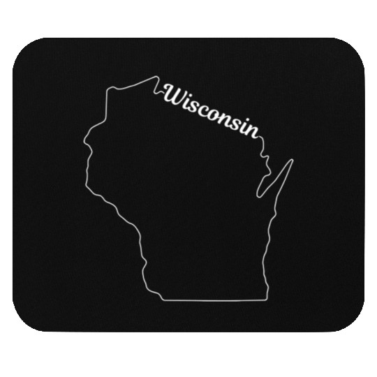 Wisconsin State Pride USA Map Mouse Pads
