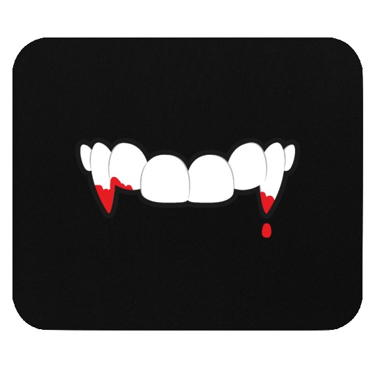 Halloween Vampire Teeth Mask Mouse Pads