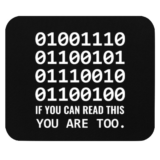 Nerd Computer Binary Code for Developer Geeks & Mouse Pads