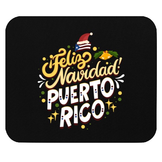 Feliz Navidad Puerto Rico - Merry Christmas Mouse Pads