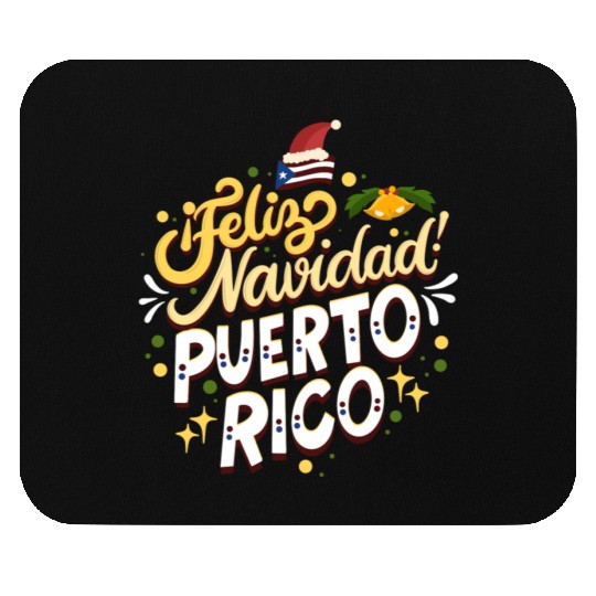 Feliz Navidad Puerto Rico - Merry Christmas Mouse Pads