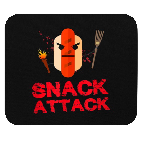 Funny Hot Dog Snack Attack Food Snacks Mouse Pads