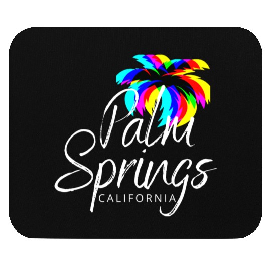 Palm Springs Neon Tree (White) Mouse Pads