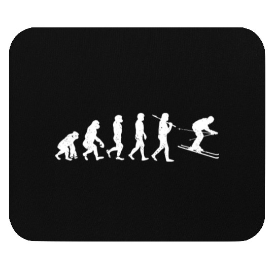 Skiing Evolution Winter Sport Downhill Ski Snowboa Mouse Pads