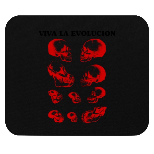 Viva La Evolution - Human and Ape & Monkey Skulls Mouse Pads