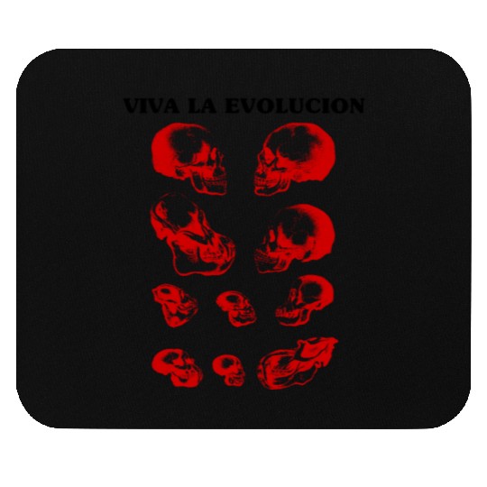 Viva La Evolution - Human and Ape & Monkey Skulls Mouse Pads