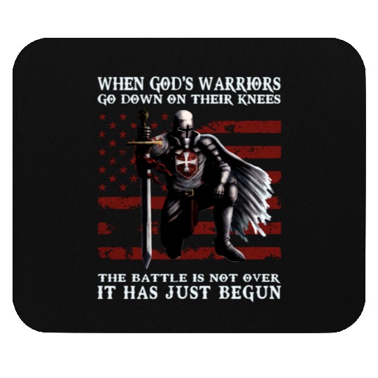 When God'S Warriors Go Down On Their Knees Knight Mouse Pads