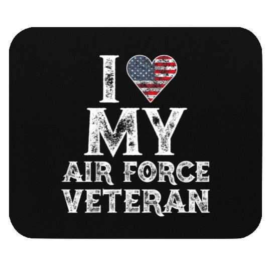 I Love My Air Force Veteran Vintage Gift Mouse Pads