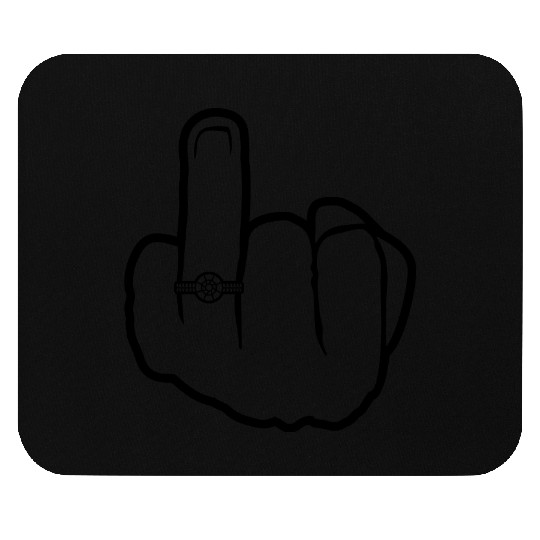 Wedding ring hand Mouse Pads