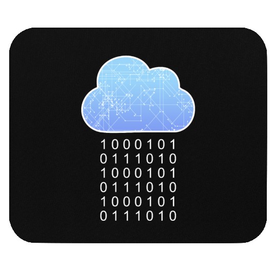 Data Analytics Cloud Data Rain Binary Geek Gift Mouse Pads