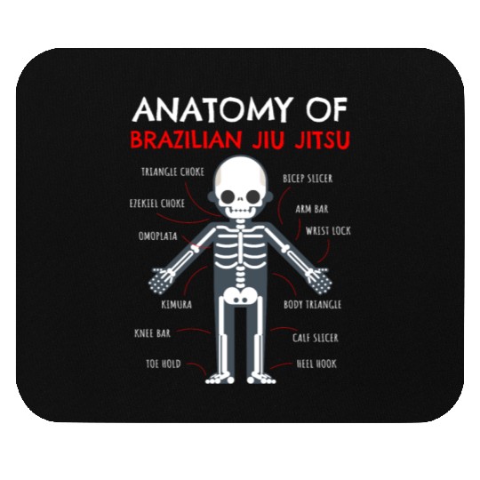 Jiu Jitsu Gifts Anatomy Brazilian Jiu Jitsu Funny Mouse Pads