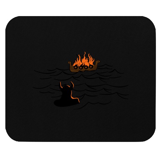 Viking Funeral Mouse Pads