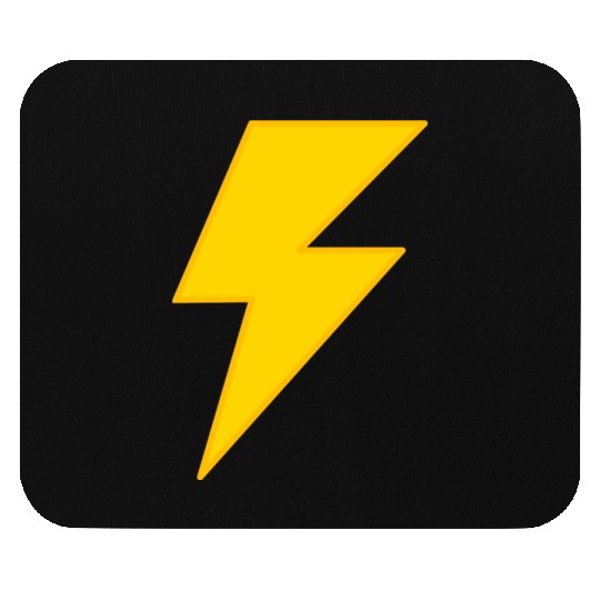 yellow lightning bolt Mouse Pads