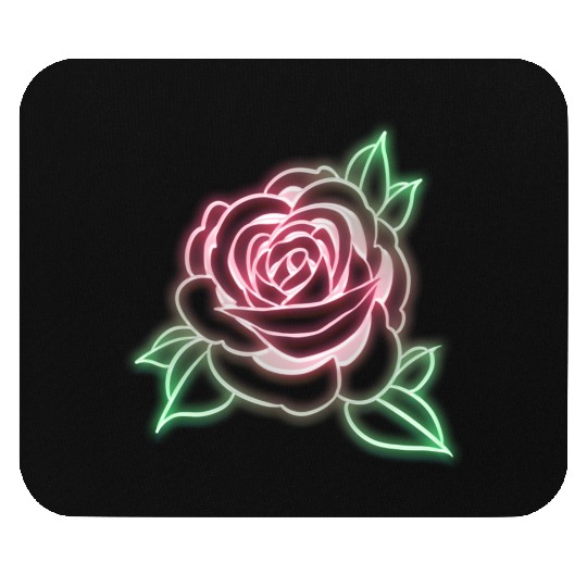 Neon Rose Mouse Pads