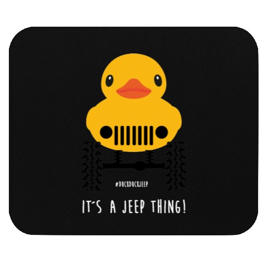 Cute Jeep Rubber duck on Offroad wheels duckduck Mouse Pads