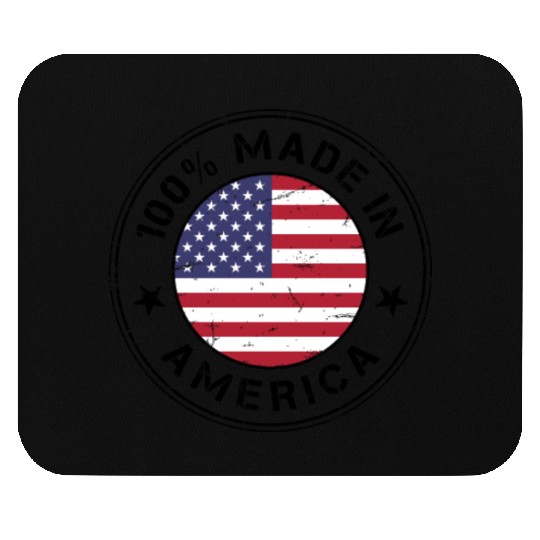 USA Made in America flag stamp Mouse Pads