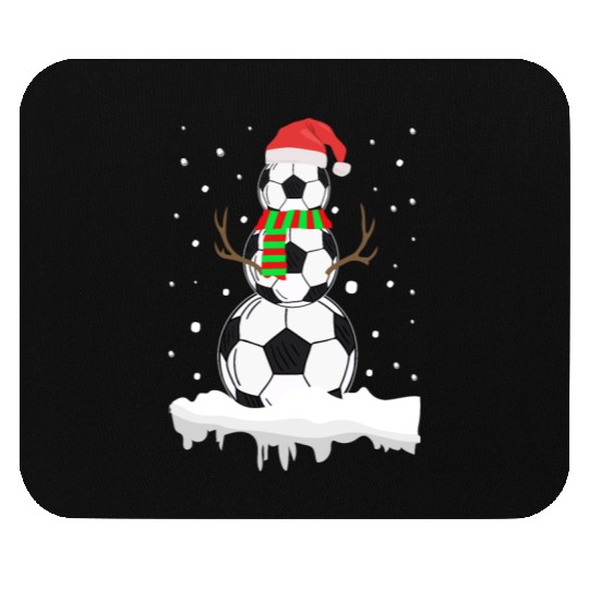 Christmas Funny Soccer Ball Snowman Xmas Sport Mouse Pads