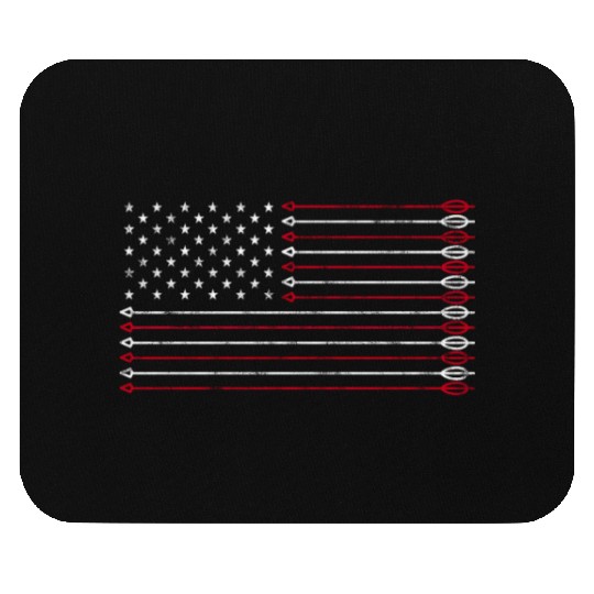 American Flag with Arrows Archery Bow Hunting Mouse Pads